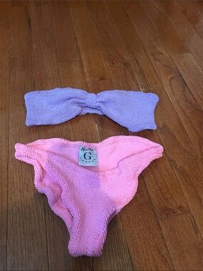 Hunza G Jean Bikini - Pink & Lavender